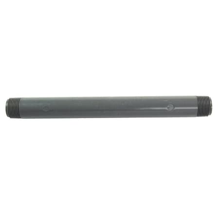 B & K Conduit Fitting Nipple, 1/2-in, MIP, PVC, PVC Coated, dark grey 403-070